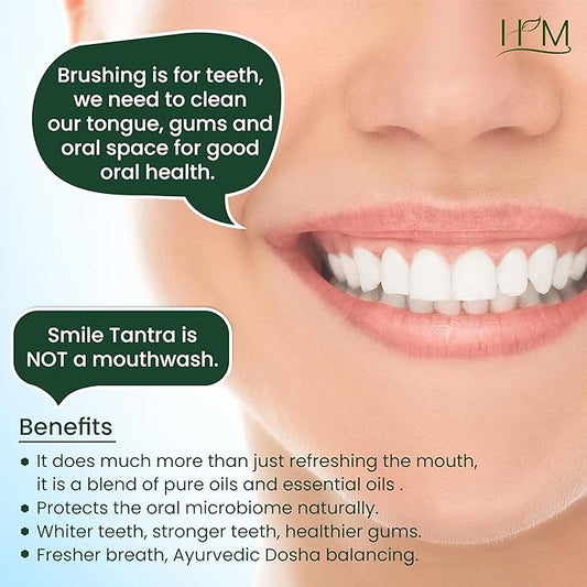 Smile Plus - Oral Wellness Oil (Rosemary and Peppermint) Essential Oils for Oil Pulling - 3.38FL Oz Whitening + Concentrated Mouth Wash, Travel Size - Spearmint Flavor - 60ML (2FL Oz)