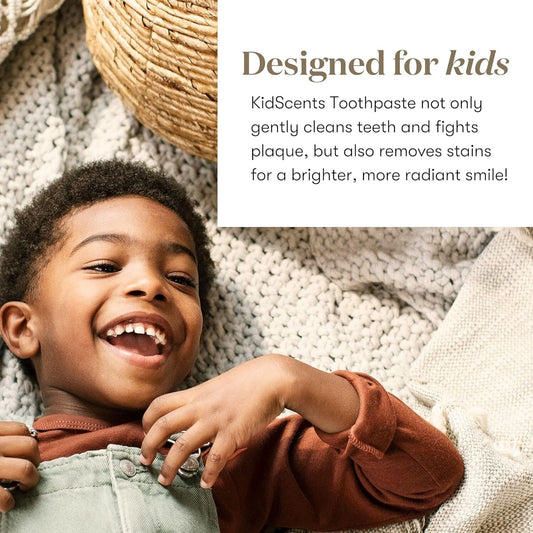 KidScents Slique Toothpaste by Young Living - 4 oz Tube - Gentle Dental Care for Kids - Premium Essential Oils - Citrus-Mint Flavor - Fights Plaque Removes Buildup and Stains - Fluoride and SLS Free