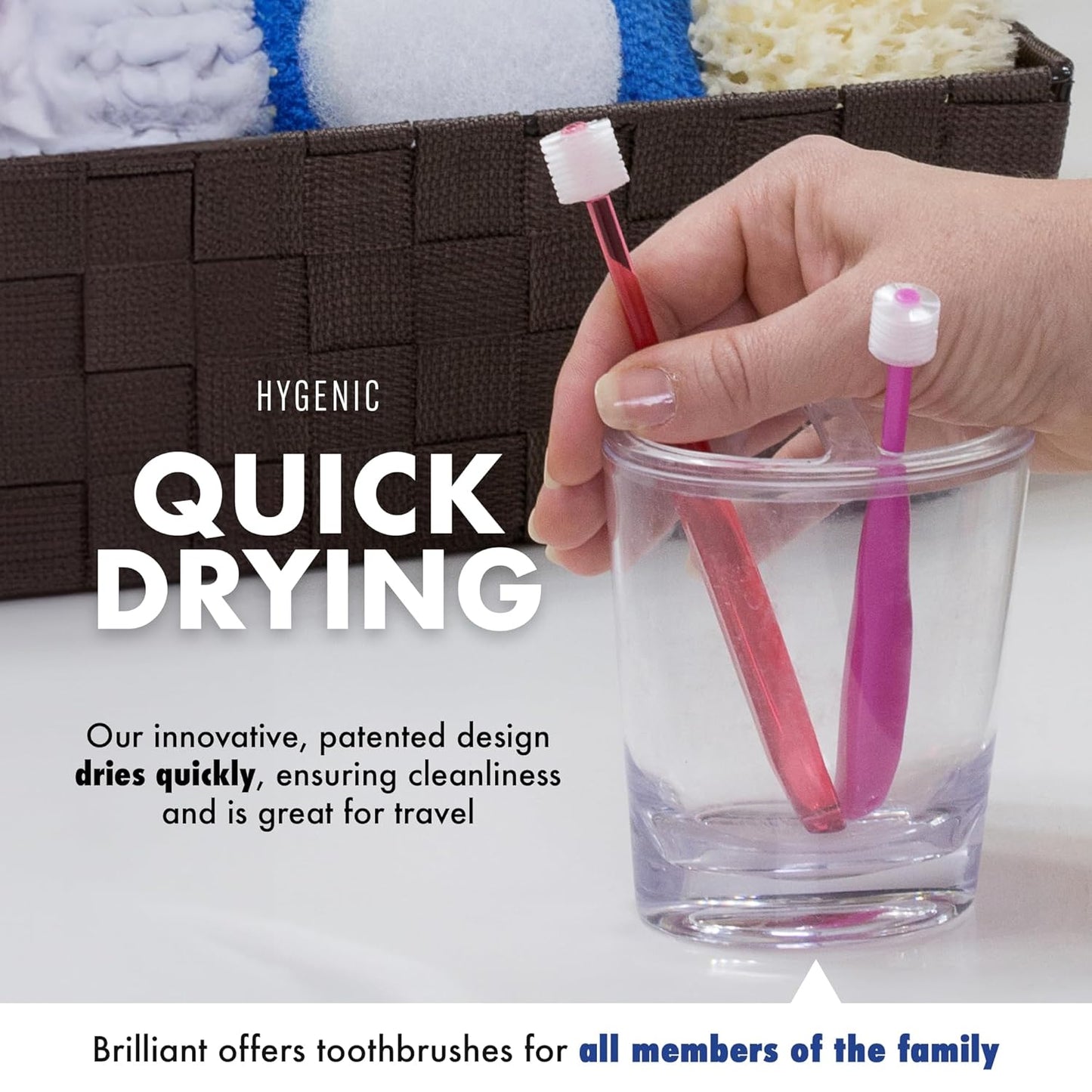 Brilliant Oral Care Kids Toothbrush with Soft Bristles and Round Head, for a Child Approved, Easy to Use All-Around Clean Mouth, Ages 5-9 Years, Royal Blue, 1 Pack