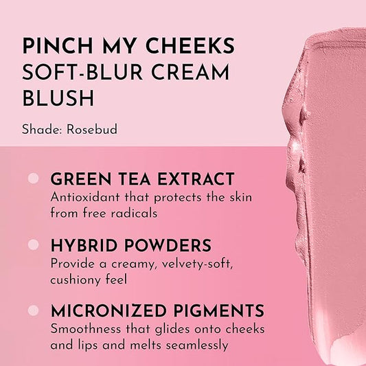 LAWLESS Women's Pinch My Cheeks Soft-Blur Cream Blush, Rosebud, Pink, 0.18 Ounce
