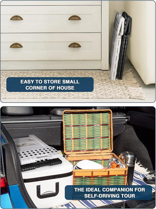 Dyforce Folding Step Stool 13", Heavy Duty Step Stools for Adults and Kids, Compact Foot Stools, Light-Weight Toddler Foldable Step Stool for Kitchen, Bathroom, Holds Up to 300 lbs (Black)