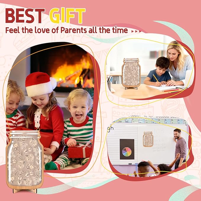 Spring Simple Strokes Reward Jars for Kids-Magnetic Reward System with Colorful Letter Stickers,Behavior Classroom Incentive Jar for Teachers Parents (Mason Jar with Stars, Kids Motivational Tool)