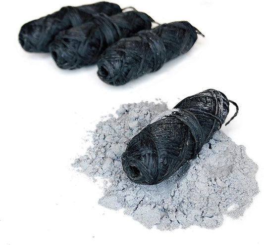 Vegan Biodegradable Bamboo Charcoal Dental Floss Refill Refill | Natural Candelilla Wax | 30M x4 | Peppermint Essential Oil | Eco Friendly Zero Waste Oral Care | 4 Pack