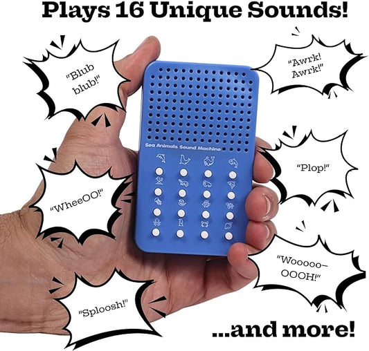 Sea Animal Noisemaker with 16 Sounds, Whale Sounds, Dolphins, Seals, Otters, Walrus Aquarium Electronic Sound Maker - Portable Ocean Themed Sound Effects Board For Kids, Birthday Noise Maker Toy Gift