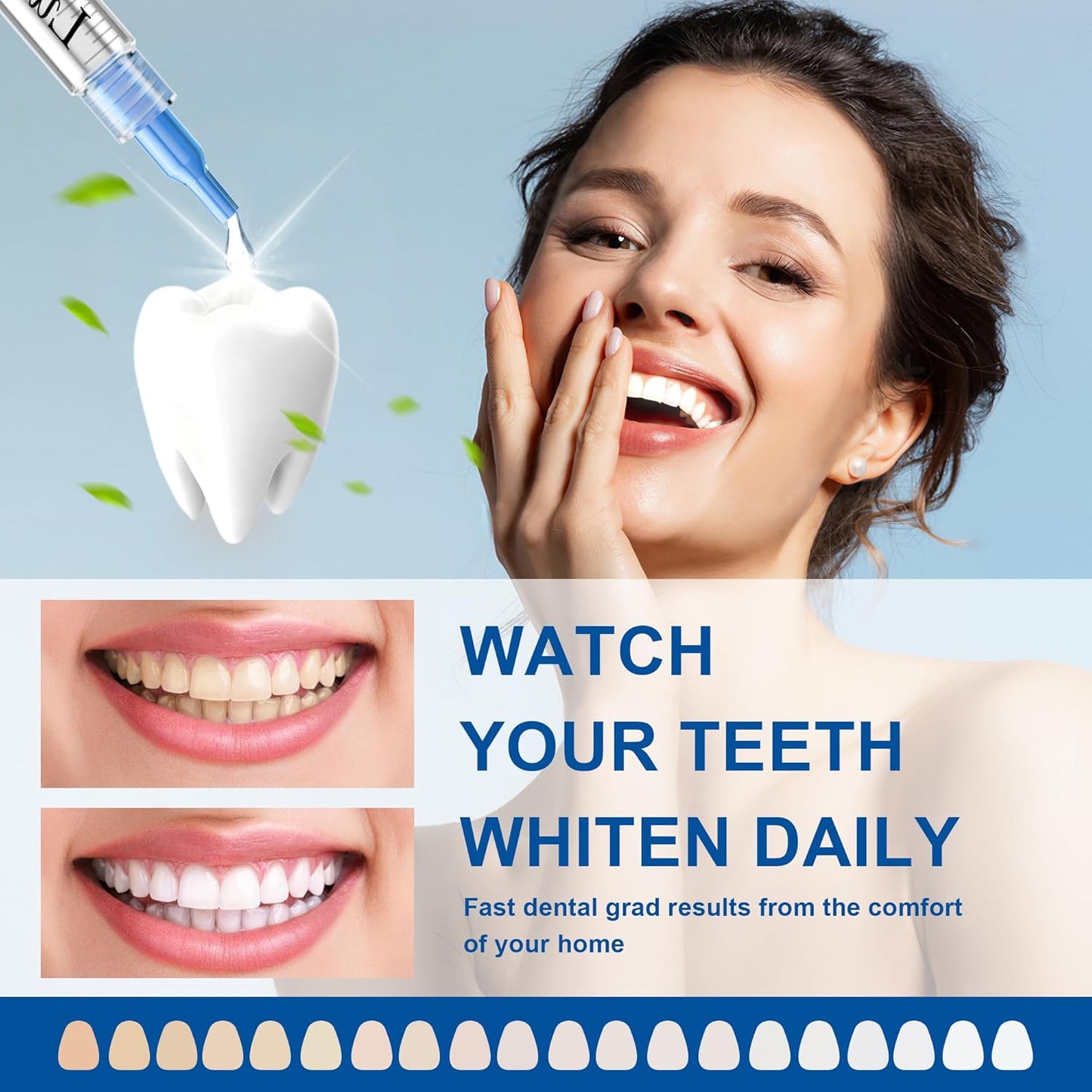 LUCKIN SMILE 10pcs Teeth Whitening Gel Refill with 35% Carbamide Peroxide Suitable for Sensitive Teeth Whitening, Teeth Whiteners Used in Conjunction with Teeth Whitening Kits