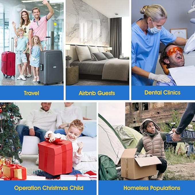 Homvle Disposable Toothbrushes with Toothpaste - 48 Packs Individually Wrapped Travel Toothbrushes Bulk, Medium Soft Bristles, Perfect for Travel Size Toiletries, OCC, Airbnb, Dentist, Office