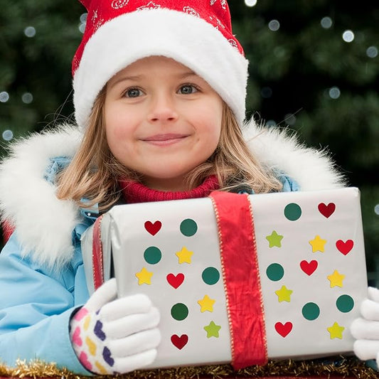 Holographic Stickers for Kids, 2160 Pcs, Star Heart Dot Shapes, Multicolor Sparkly Reward Charts, School Classroom Teacher Supplies, DIY Decorations, 0.6 Inch