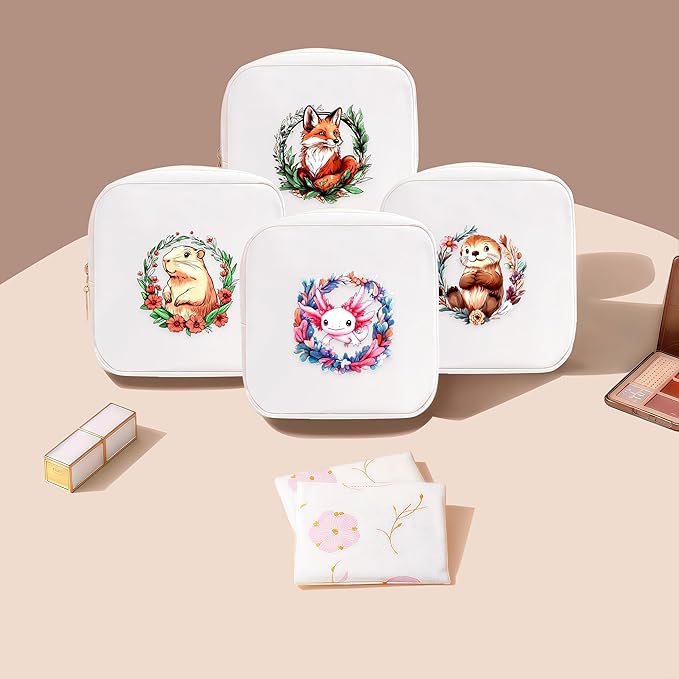 Axolotl Mini Makeup Bag, Axolotl Gift For Women Girls, Cute Portable Zipper Pouch Cosmetic Bag For Teen Girls Kids, Small Storage Bag For Sanitary Pad, Period napkin bag!
