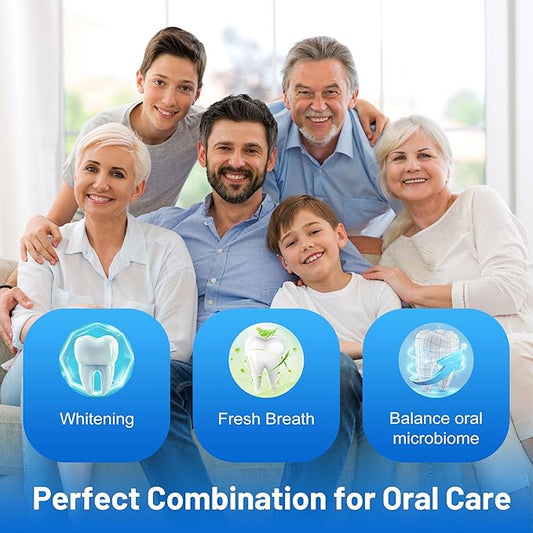 SP-6 Toothpaste Set, 6 Probiotics for Whitening & Cooling Fresh Breath, and 7- Pro Intense Whitening, Fluoride-Free, Safe for Enamel, Deep Brigthtening & Freshness 3 in1 Set