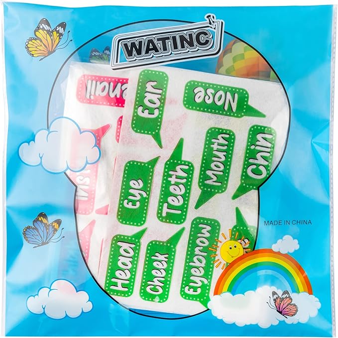 WATINC 35Pcs Body Parts Learning Felt Story Board Set Preschool Human Organ Educational Teaching Storytelling Early Learning Interactive Play Kit Wall Hanging Gift for Toddlers Kids 41 x 30 Inch