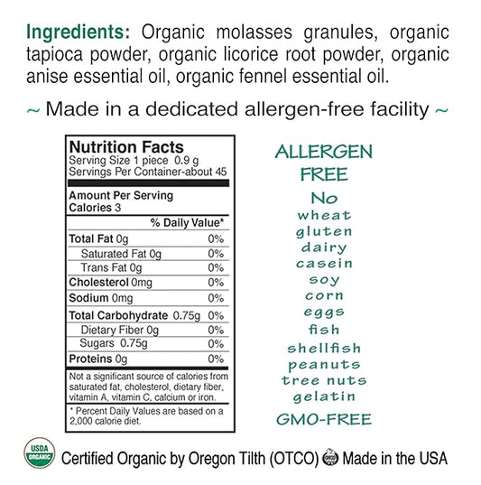 St. Claire's Organic Herbal Pastilles, (Licorice, 27 Ounce Bag, over 800 pieces) | Gluten-Free, Vegan, GMO-Free, Plant-based, Allergen-Free | Made in our Allergen-Free facility