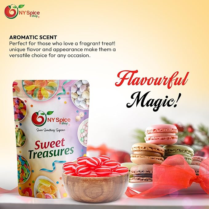 NY Spice Shop Cinnamon Candy - 1 Pound Cinnamon Discs Hard Candy - Cinnamon Bulk Hard Candy - Red Hot Cinnamon Candy Disks for Party Decorations