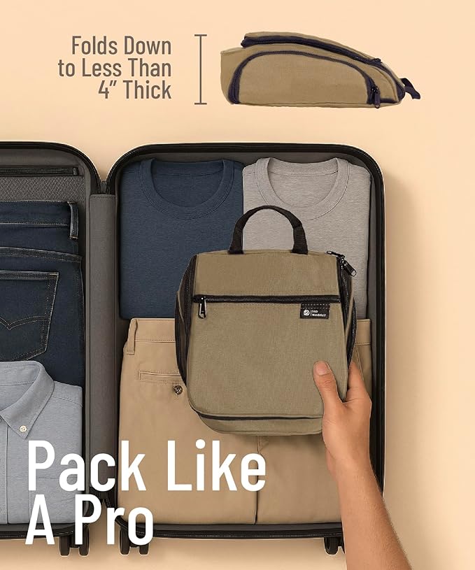 DD D&D Wanderlust D&D Hanging Travel Toiletry Bag for Men and Women – Cosmetics, Makeup and Toiletries Organizer Kit with 10 Compartments