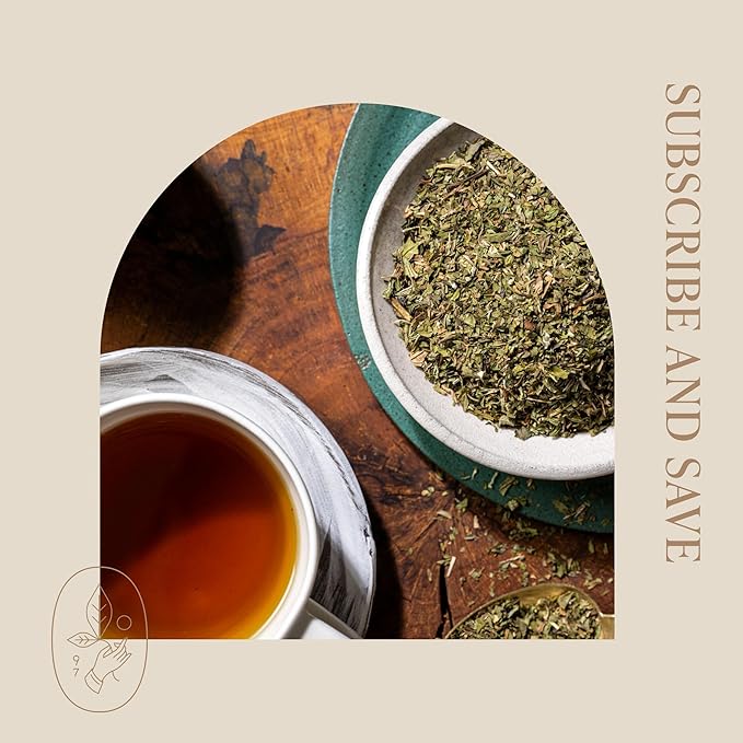 Rishi Tea Peppermint Herbal Tea - Organic, Caffeine Free Sachet Bags, Calming Sweet & Cooling Pure Peppermint Leaves - 50 Count