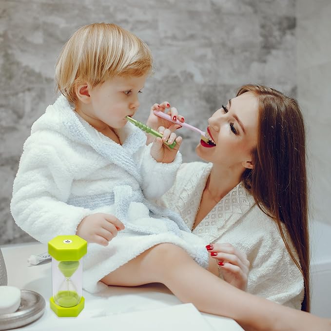 Sand Timer for Kids - 5 Minute Green - 5 inches Hour Glass Acrylic Covered for Classroom, Home & Kids Room - Medium Single Pack