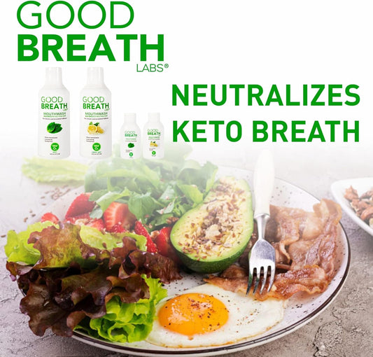 Goodbreath Mouthwash - Mint Mouth Rinse for Chronic Halitosis - New Ozone Technology Oral Rinse - Halitosis Treatment & Bad Breath Neutralizer - Mouthwash for Gum Diseases - Alcohol-Free | 3 Pack