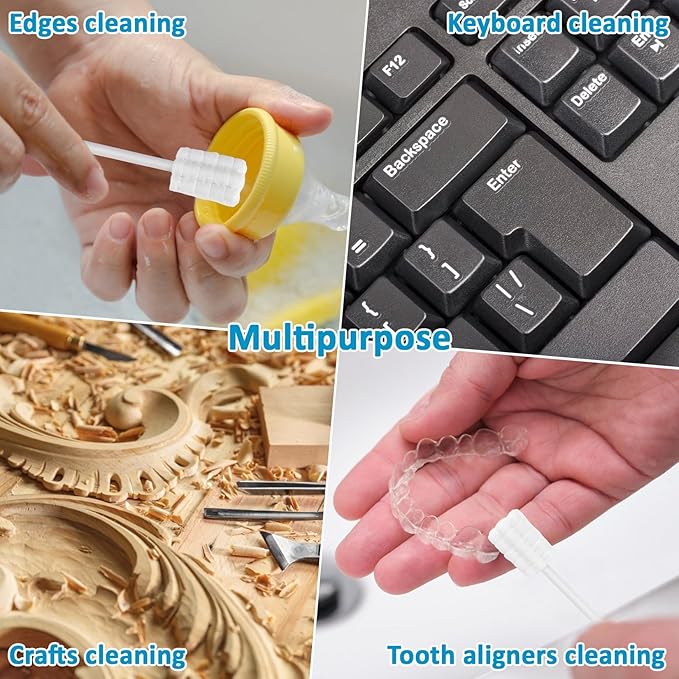 MAQIHAN 50 Gauze Mouth Swabs - Oral Swabs Disposable Toothbrushes Individually Wrapped Swabsticks for Dry Mouth Cotton Gauze on a Stick Dental Oral Care Supplies Mini Thrush Mouth Treatment