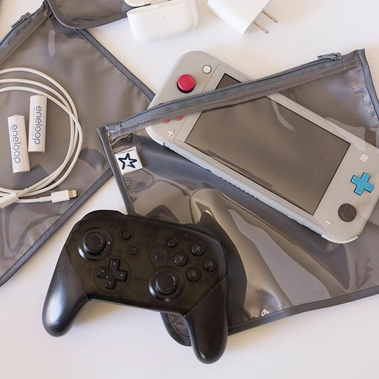 Tiny Twinkle Diaper Bag Organizing Pouches | Mess-Proof Clear Front Travel Organizer Bags | TSA Approved Toiletry Bag Set for Baby and Mom Essentials