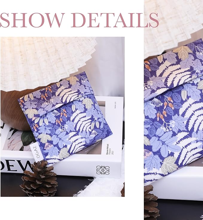 DGAZ Sanitary Napkin Storage Bag, Period Bag for Teen Aged Girls, Portable Period Bag for Panty Liners/Menstrual Cup/Small Tampons,Mini Makeup Bag for Purse(Austere Blue)