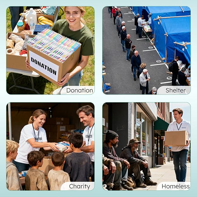 Disposable Toothbrushes with Toothpaste and Comb in Bulk, Individually Wrapped Soft Bristle Travel Size Basic Hygiene Kits, for Travel Hotel Camping Charity Homeless Shelter Donation in 5 colors (50)