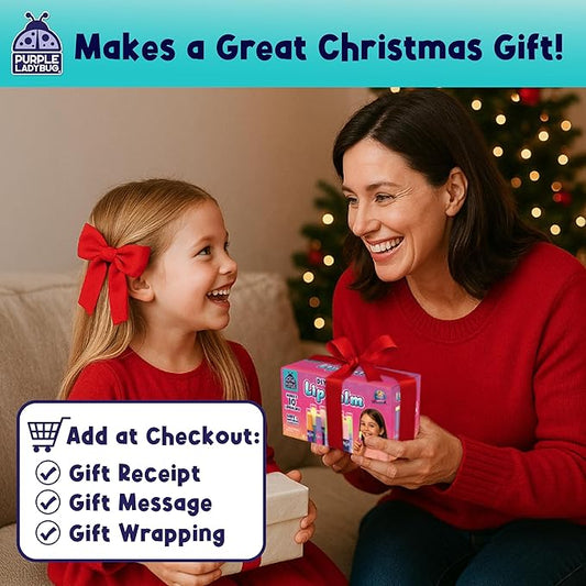 PURPLE LADYBUG DIY Lip Balm Making Kit - Girls Christmas Gift Idea for 8-12 Tweens & Teens, Gifts for 9 Year Old Girls - Natural Lip Care Craft, Make Your Own Lip Balm with 3 Flavors, STEM Science