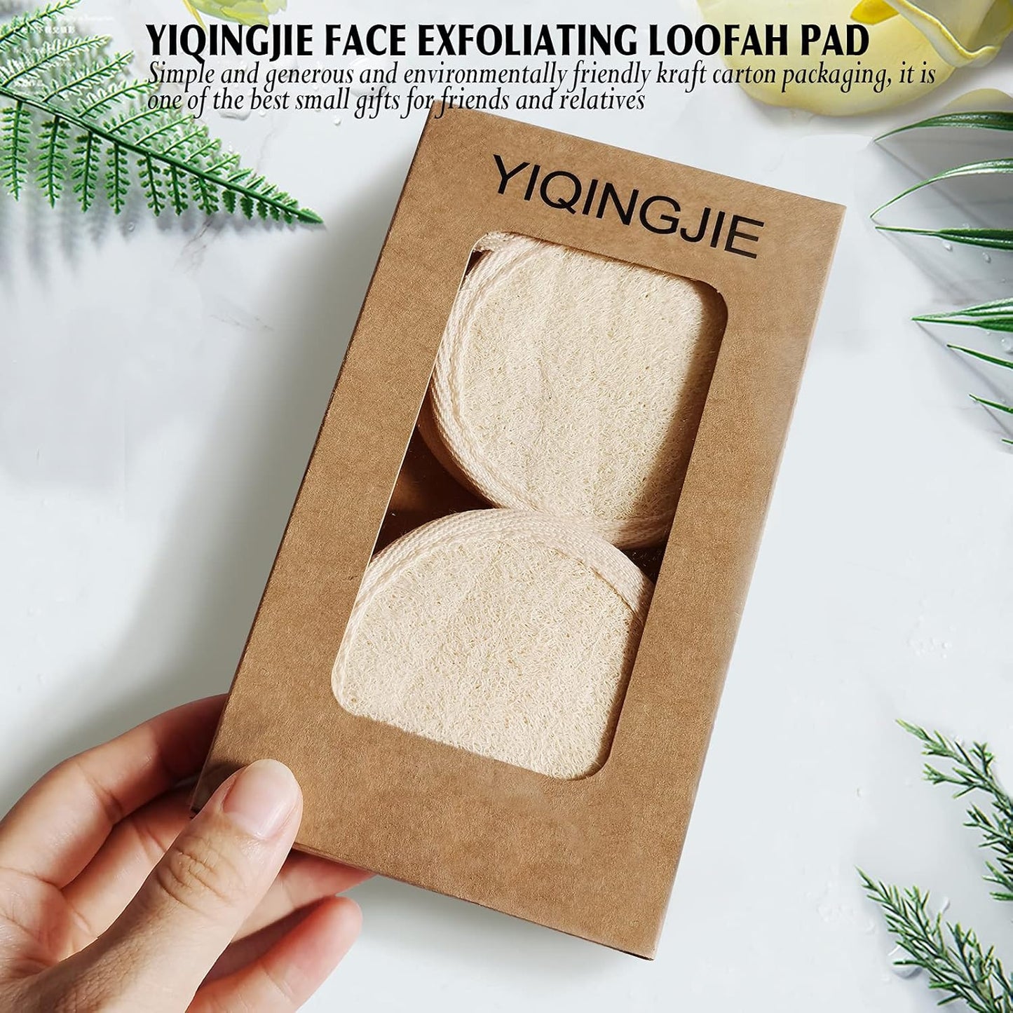 Face Exfoliating Loofah Pad Scrubber, Manual Facial Cleansing and Makeup Remover Brush 6 Pieces, Natural Loofa Sponge Pads Massage Pores and Clean Blackheads Without Hurting The Skin