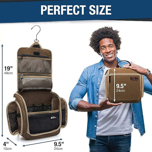 DD D&D Wanderlust D&D Hanging Travel Toiletry Bag for Men and Women – Cosmetics, Makeup and Toiletries Organizer Kit with 10 Compartments