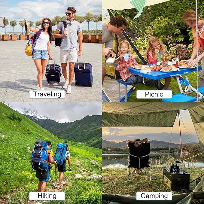 PATIKIL Collapsible Cup, 2 Pack 200mL Travel Folding Cup Silicone Portable Drinking Cup for Camping Hiking Outdoors, Blue