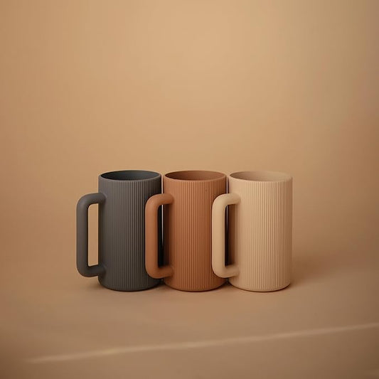 mushie Baby Bath Rinse Cup | 100% Food Grade Silicone | Shampoo & Body Washing Rinser Cup For Kids (Natural)