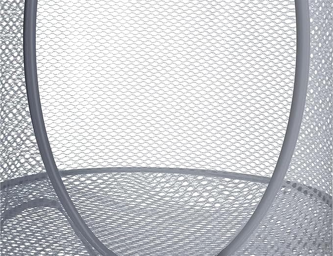 Libeder Mesh Hanging Storage Space Saver Bags Organizer,Foldable Storage Organizer 4 Compartments Toy Storage Basket for Kids Room Bathroom 3 Sets Grey