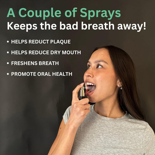 Merakk-Dry Mouth Fresh Breath Spray Mint - Sugar-Free Xylitol Breath Freshener | Bad Breath Spray Menthol - Dentist-Designed - 0.3 fl oz