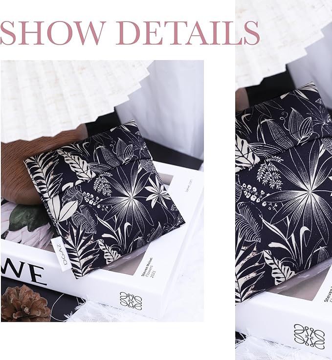 DGAZ Sanitary Napkin Storage Bag, Period Bag for Teen Aged Girls, Portable Period Bag for Panty Liners/Menstrual Cup/Small Tampons,Mini Makeup Bag for Purse(Dark Fragrance)