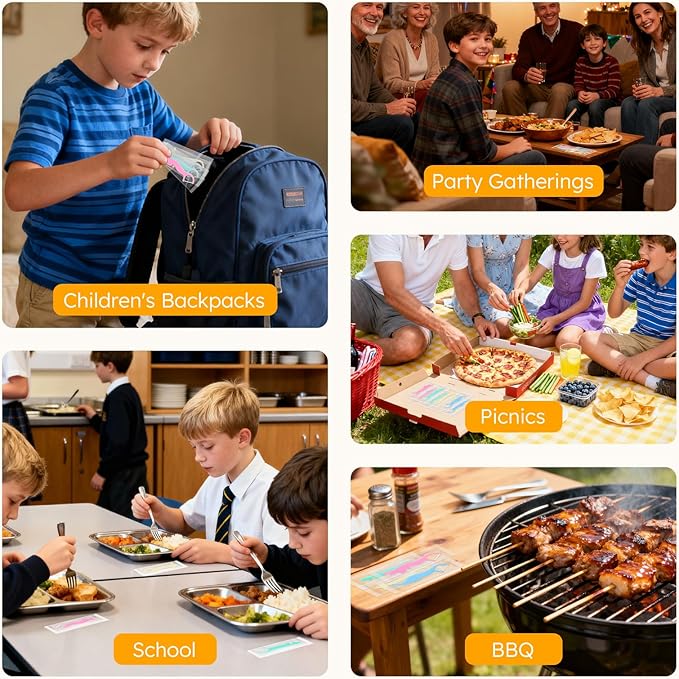 Kids Floss Individually Wrapped Kids Dental Floss Picks 4 Cute Animal Shapes Fun Flossers Helps Prevent Tooth Decay & Gum Diseas for Family, Travel, and picnics 4 Colors (200)