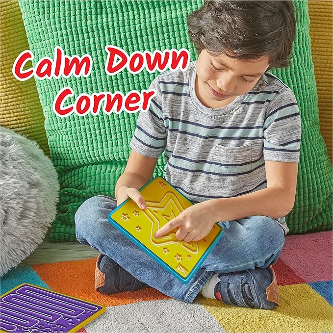 hand2mind Mindful Maze Boards, Tactile Sensory Toys for Toddlers, Anxiety Relief Items, Calm Down Corner Supplies, Emotional Regulation Tools for Kids, Play Therapy Toys, Mindfulness Gifts