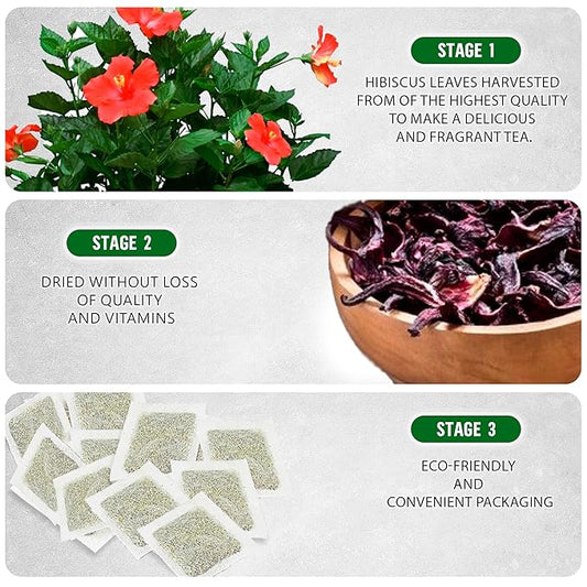 TeaDreamTea Hibiscus Tea Bags | 400 Bleach-Free Tea Bags | Caffeine Free | Dried hibiscus Flowers |Hibiscus Flower Tea | Dried Flower Tea |HerbalHibiscus