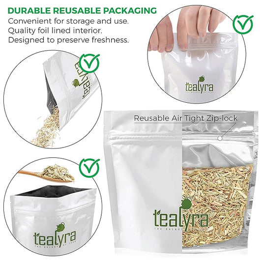 Tealyra - Pure Lemongrass - Loose Leaf Herbal Tea - Wellness Healthy Herb Tea - Caffeine-Free - Wild Grown - 224g (8-ounce)