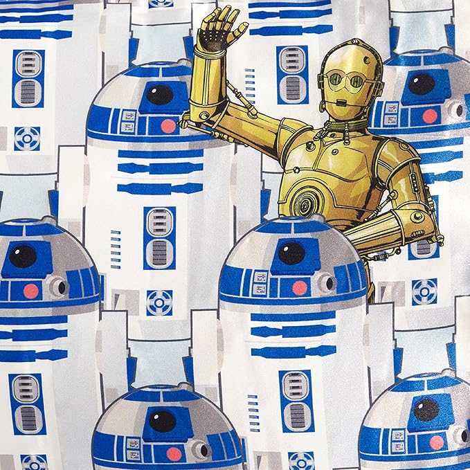 Kitsch x Star Wars R2-D2 & C-3PO Satin Pillowcase | Satin Pillowcase with Zipper, Better Than Silk Pillowcase | Frizz-Reducing Pillow Case for Hair & Skin Care, Cooling & Breathable - Standard