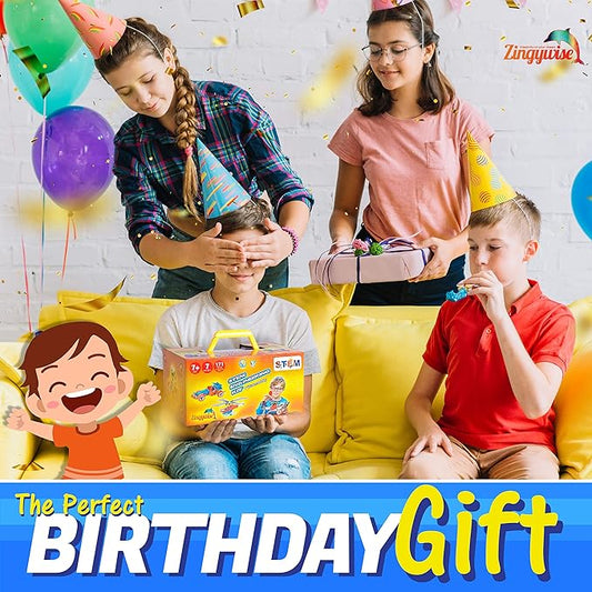 STEM Building Toy for 7-12 Year Old Boys - 7-in-1 Models Kids Love to Build and Play - 171Pcs Construction Set with Engineering Activity Kit - Best Birthday Gift Toy