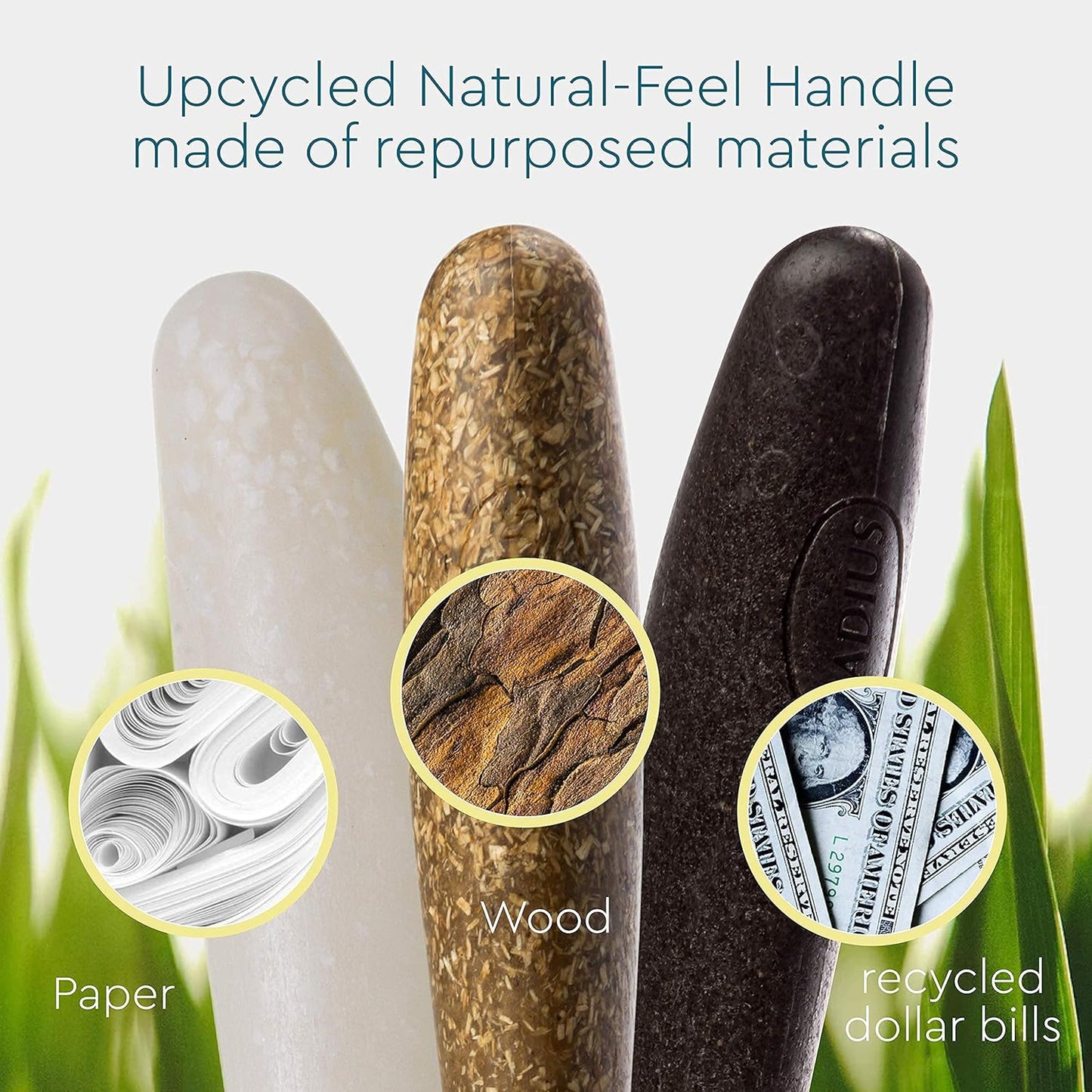 RADIUS Toothbrush Source Floss Brush BPA Free & ADA Accepted Improve Gum Health & Reduce Gum Issues - Soft - Money - Pack of 1