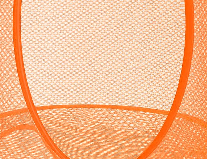 Libeder Mesh Hanging Storage Space Saver Bags Organizer,Foldable Storage Organizer 4 Compartments Toy Storage Basket for Kids Room Bathroom 2 Sets Orange
