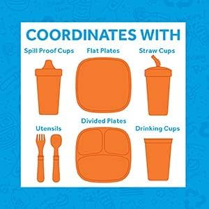 Re-Play 12 oz. Toddler Bowls Set of 6 - Kids Deep-Walled, Durable & Reusable Snack and Meal Bowls, Dishwasher & Microwave Safe, BPA-Free, Made in USA from Recycled Plastic, Meadow