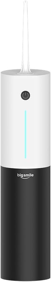 Bigsmile Water Flosser Cordless Dental Irrigator Kid Braces Oral Irrigador Travel Shower Portable Teeth Pick Wireless Floss IPX7 200ML Famous Dentist Recommend(Panda)