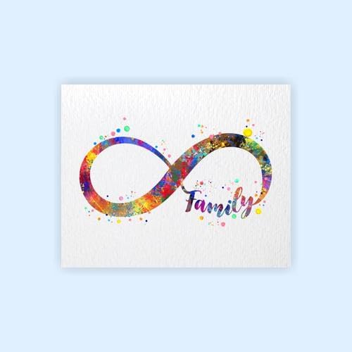 Dignovel Studios 18X24 Unframed Infinity Symbol Sign Family Watercolor Art Print Poster Housewarming Inspirational Home Wall Hanging Decor DN922