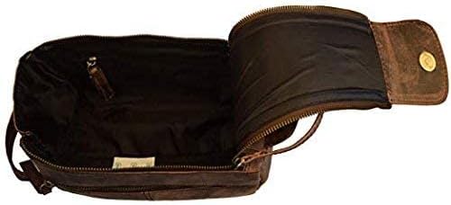 Men's Toiletry Bag, Travel Toiletry Bag for Men, Large Leather Dope Kit for Men, Shaving Bag for Travel Accessories, LargeMens Toiletries Bathroom Organizer, Shaving kit, Dopp kit(Brown)