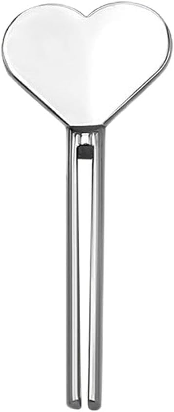 Silver Metal Manual Toothpaste Squeezer Heart Stainless Steel Dispenser Tube Squeezer Hand Cream Tube Key Roller Set Bathroom Accessories, Daily Living Tube Squeezing Aids, Tube Squeezers