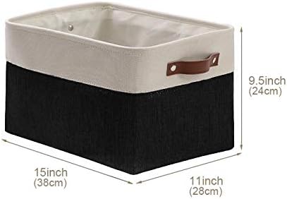 DECOMOMO Storage Baskets for Shelves - Fabric Storage Bins, Linen Closet Organizers and Storage (Mixed Neutral, Large - 3 Pack)