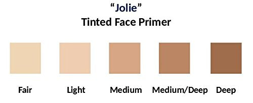 Jolie Tinted Foundation Face Primer SPF 20 Sunscreen, Subtle Radiance/Supreme Hydration - All Skin Types (Light)