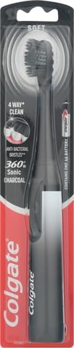 Colgate 360 Charcoal Sonic Powered Battery Toothbrush (Pack of 2)