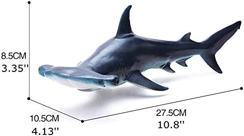 Gemini&Genius Great White Shark Hammerhead Shark Toy Set - Sea Animal Action Figure Ocean Model Toy Set -10 Inches Length -Educational, Role Play, Swim, Bath and Collectors for Kids