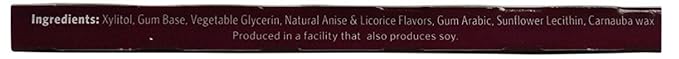 Xylichew 100% Xylitol Chewing Gum - Non GMO, Non Aspartame, Gluten Free, and Sugar Free Gum - Natural Oral Care, Relieves Bad Breath and Dry Mouth - Licorice, 288 Count